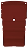 ABS Plastic Headliner for 1983-1991 GMC S-15 Jimmy, 1983-1993 Chevrolet S-10 Blazer [2-Door, Foambacked Cloth, Red] - image 1