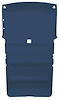 ABS Plastic Headliner for 1983-1991 GMC S-15 Jimmy, 1983-1993 Chevrolet S-10 Blazer [2-Door, Foambacked Cloth, Medium Blue] - image 1