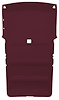 ABS Plastic Headliner for 1983-1991 GMC S-15 Jimmy, 1983-1993 Chevrolet S-10 Blazer [2-Door, Foambacked Cloth, Dark Red] - image 1