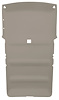 ABS Plastic Headliner for 1983-1991 GMC S-15 Jimmy, 1983-1993 Chevrolet S-10 Blazer [2-Door, Foambacked Cloth, Light Gray] - image 1