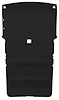 ABS Plastic Headliner for 1983-1991 GMC S-15 Jimmy, 1983-1993 Chevrolet S-10 Blazer [2-Door, Foambacked Cloth, Black] - image 1