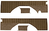 Rear Interior Panels for 1976-1991 Chevrolet K5 Blazer, GMC Jimmy [With Pleats, Sandstone Velour, Tan/Almond Carpet] - image 1