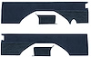 Rear Interior Panels for 1976-1991 Chevrolet K5 Blazer, GMC Jimmy [Without Pleats, Royal Blue Velour, Blue Carpet] - image 1