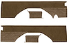 Rear Interior Panels for 1976-1991 Chevrolet K5 Blazer, GMC Jimmy [Without Pleats, Sandstone Velour, Tan/Almond Carpet] - image 1