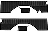 Rear Interior Panels for 1976-1991 Chevrolet K5 Blazer, GMC Jimmy [With Pleats, Black Oxen, Black Carpet] - image 1