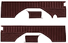 Rear Interior Panels for 1976-1991 Chevrolet K5 Blazer, GMC Jimmy [With Pleats, Maroon Oxen, Scarlet/Carmine Carpet] - image 1
