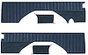Rear Interior Panels for 1976-1991 Chevrolet K5 Blazer, GMC Jimmy [With Pleats, Metallic Blue Oxen, Blue Carpet] - image 1