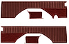 Rear Interior Panels for 1976-1991 Chevrolet K5 Blazer, GMC Jimmy [With Pleats, Firethorne Oxen, Scarlet/Carmine Carpet] - image 1