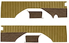 Rear Interior Panels for 1976-1991 Chevrolet K5 Blazer, GMC Jimmy [With Pleats, Buckskin Oxen, Tan/Almond Carpet] - image 1