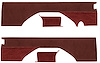 Rear Interior Panels for 1976-1991 Chevrolet K5 Blazer, GMC Jimmy [Without Pleats, Firethorne Oxen, Scarlet/Carmine Carpet] - image 1