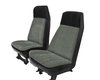 High Back Front Buckets/Rear Bench Seat Upholstery w/o Cutouts for 1973-1987 Chevy Blazer/GMC Jimmy [Silver, Black, Black] - image 2