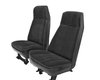 High Back Front Buckets/Rear Bench Seat Upholstery for 1973-1987 Chevy Blazer/GMC Jimmy [Black, Black] - image 2