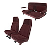 High Back Front Buckets/Rear Bench Seat Upholstery w/o Seat Belt Cutouts for 1973-1987 Chevy Blazer/GMC Jimmy [Maroon, Maroon] - image 1