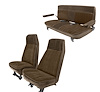 High Back Front Buckets/Rear Bench Seat Upholstery w/o Cutouts for 1973-1987 Chevy Blazer/GMC Jimmy [Dark Saddle, Dark Saddle] - image 1