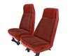 High Back Front Buckets/Rear Bench Seat Upholstery w/o Cutouts for 1973-1987 Chevy Blazer/GMC Jimmy [Firethorne Red, Red] - image 2