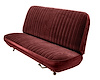 Front Bench Seat Upholstery for 1983-1992 Ford Ranger Standard Cab Truck [Maroon Madrid Grain, Burgundy Encore Velour] - image 1