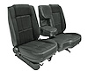 60/40 Bucket Seat Upholstery for 1983-1992 Ford Ranger Standard Cab w/XLT Trim [Charcoal Sierra Vinyl, Graphite Woven Cloth] - image 1