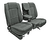 60/40 Bucket Seat Upholstery for 1983-1992 Ford Ranger Standard Cab Truck w/XLT Trim [Charcoal Sierra Vinyl] - image 1
