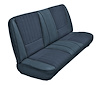 Front Bench Seat Upholstery for 1983-1992 Ford Ranger Standard Cab w/4x4 [Medium Blue Sierra Vinyl, Royal Blue Woven Cloth] - image 1