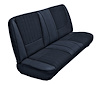 Front Bench Seat Upholstery for 1983-1992 Ford Ranger Standard Cab Truck w/4x4 [Dark Blue Sierra Vinyl, Indigo Blue Woven Cloth] - image 1