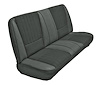Front Bench Seat Upholstery for 1983-1992 Ford Ranger Standard Cab Truck w/4x4 [Charcoal Sierra Vinyl, Graphite Woven Cloth] - image 1