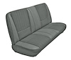 Front Bench Seat Upholstery for 1983-1992 Ford Ranger Standard Cab Truck w/4x4 [Light Gray Montana Vinyl, Pewter Woven Cloth] - image 1