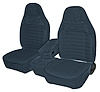 Front Bucket Seats Upholstery for 1993-1997 Ford Ranger Standard Cab [Console, Royal Blue Encore Velour, Royal Blue Woven Cloth] - image 1