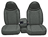 Front Bucket Seats Upholstery for 1998-2002 Ford Ranger Standard Cab [Console, Charcoal Encore Velour, Charcoal Woven Cloth] - image 1