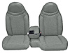 Front Bucket Seats Upholstery for 1998-2002 Ford Ranger Standard Cab [Console, Pewter Encore Velour, Gray Woven Cloth] - image 1
