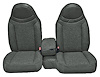 Front Bucket Seats Upholstery for 1998-2002 Ford Ranger Std Cab [Console, w/o Cup, Charcoal Encore Velour, Charcoal Woven Cloth] - image 1