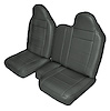 60/40 Front Seat Upholstery for 1998-2003 Ford Ranger Standard Cab [Light Charcoal Sierra Vinyl, Light Charcoal Encore Velour] - image 1