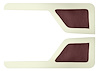 Door Panel Inserts for 1973-1979 Ford F-100, 1975-1979 Ford F-150 [Madrid and Sierra, Maroon and Off White] - image 1