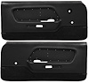 Deluxe Front Door Panels for 1970 Ford Mustang [ABS Plastic Backing, Black] - image 1