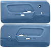 Deluxe Front Door Panels for 1970 Ford Mustang [ABS Plastic Backing, Blue] - image 1