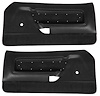 Deluxe Front Door Panels for 1971-1973 Ford Mustang [Vinyl, Black]