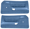 Deluxe Front Door Panels for 1971-1973 Ford Mustang [Vinyl, Blue] - image 1