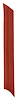 Pillar Post Pad for 1967-1968 Ford Mustang [Right/Passenger Side, Red] - image 1