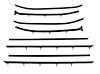 Complete Window Guide Felt Kit for 1968 Chevrolet Chevelle 2-Door Coupe/Hardtop [8-Piece Original Style Material] - image 1