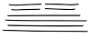 Window Guide Felt Kit for 1968 Chevy Camaro Coupe w/Special Ext. Door/Qtr Moldings, Standard Int. [8-PC Orig. Style Material]