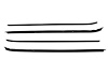 Window Guide Felt Kit for 1970-1981 Chevy Camaro, Pontiac Firebird w/Special Ext. Door Moldings [4-PC Original Style Material] - image 1