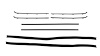 Window Guide Felt Kit for 1964-1966 Chevrolet & GMC Trucks w/o SS Bead, Original Style Material [8-Piece]