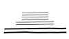 Window Guide Felt Kit for 1967-1972 Chevy & GMC Trucks, Blazer, Panel, Suburban w/o SS Bead, Original Style Material [8-Piece]