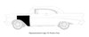 Front Fender, Rear Section Patch Panel for 1957 Chevrolet Bel Air, 150, 210, Del Ray, Nomad [Left/Driver Side] - image 3