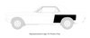 Rear Quarter Patch Panel, Front Section for 1967-1968 Ford Mustang [Left/Driver Side] - image 2