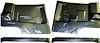 Trunk Floor Pan Set for 1970-1974 Dodge Challenger, Plymouth Barracuda, Includes Fuel Tank Braces [4-Piece Set] - image 1
