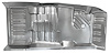 Front Floor Pan Section Fits Select 1966-1970 Mopar B-Body Models, Front to Rear [Right/Passenger Side] - image 1