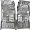Front Floor Pan Set Fits Select 1966-1970 Mopar B-Body Models, Front to Rear [Left/Driver & Right/Passenger Sides] - image 1