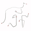Brake Line Kit 1980-1981 Ford F-150 2wd w/ Standard Disc Brakes, 4pc [Stainless] - image 1