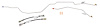 Rear Axle Brake Lines 1997-2003 FORD F-150 & 04 Heritage w/ Rear Disc Brakes [Stainless] - image 1