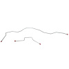 Rear Axle Brake Lines 1980-1981' Ford F-150 4wd w/ 9in. Rear Axle, 2pc [Stainless] - image 1